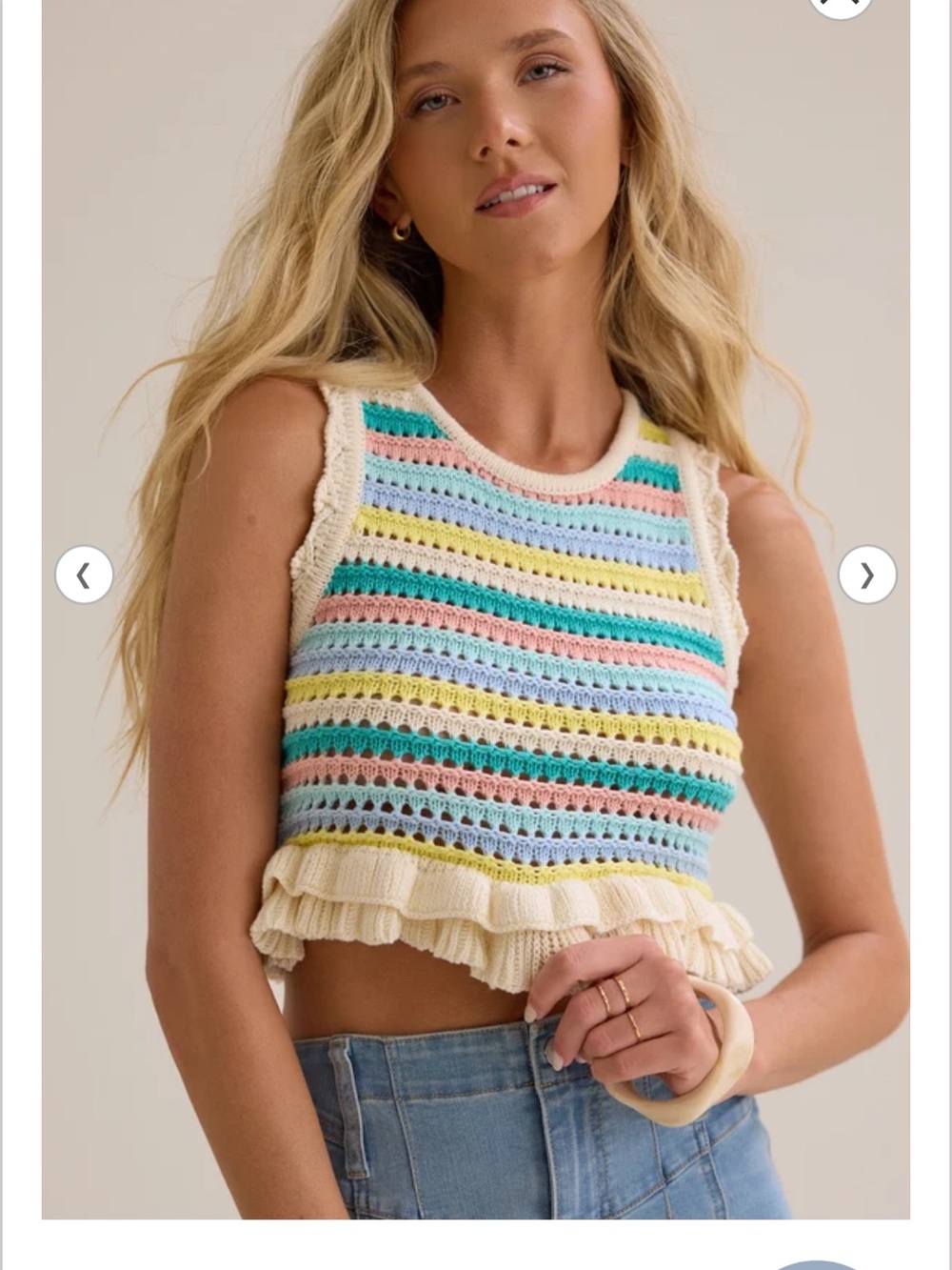 Pansy Crochet Ruffle Tank - Picture 2 of 3